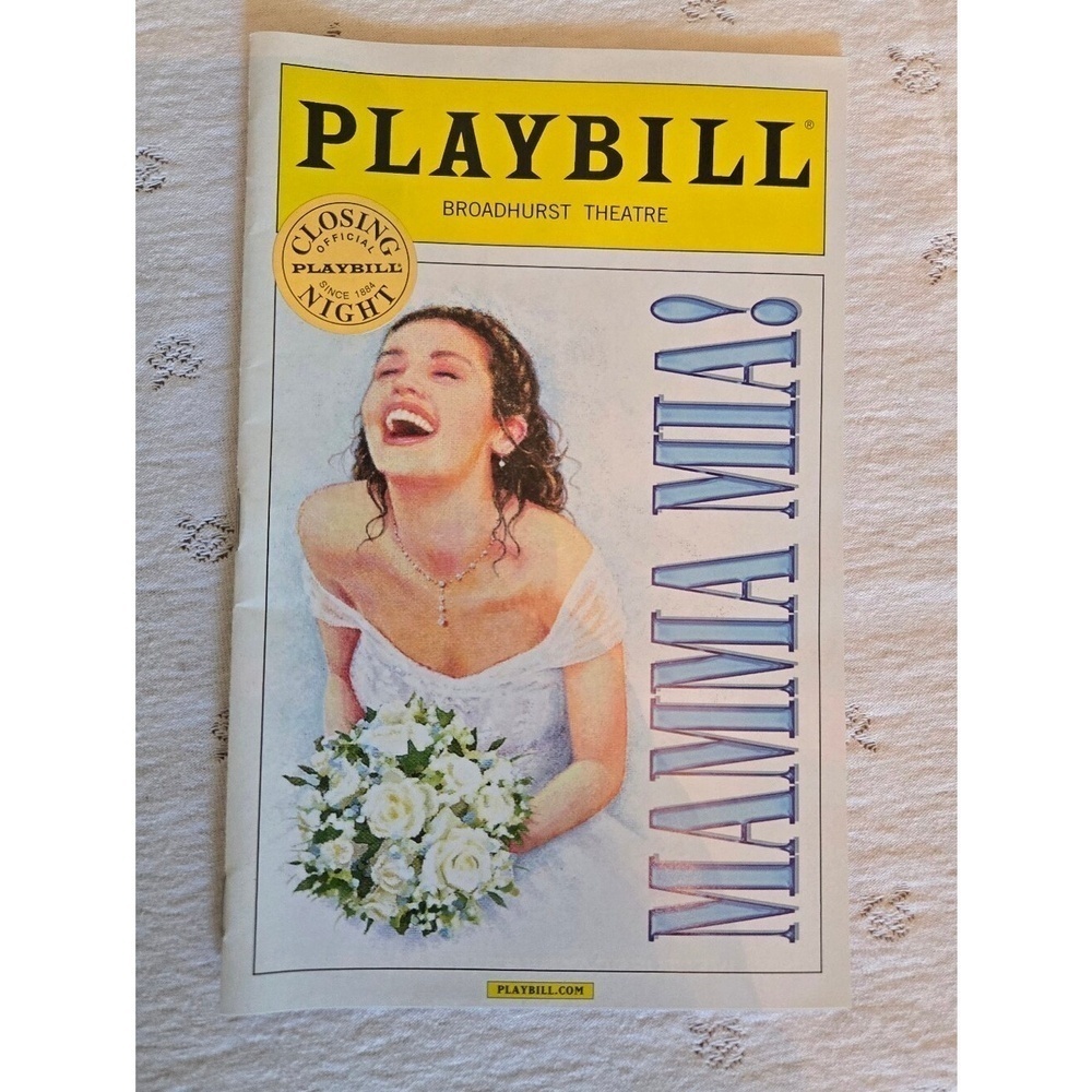 Playbill Mamma Mia! Broadway Closing Night 9/12/2015